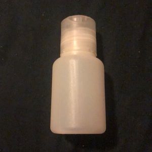 Small travel plastic bottle